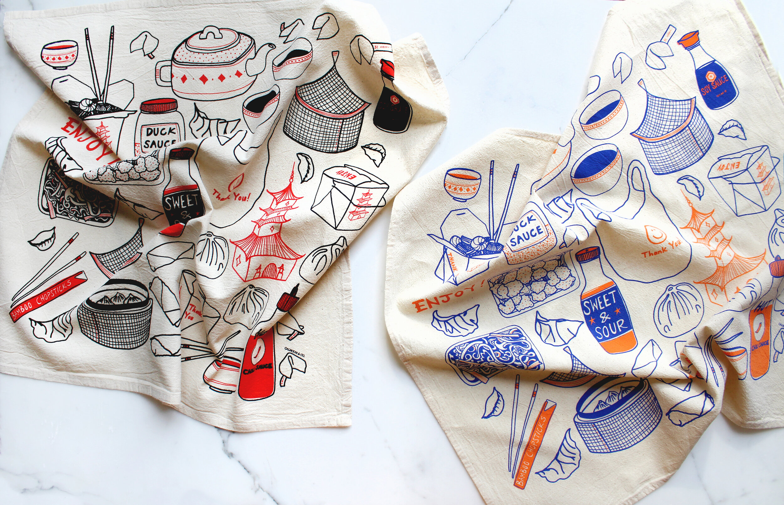 Printed tea towels discount